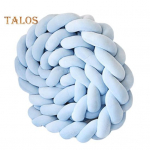 Dekoratiivne padi &uuml;mberringi kaitseb voodite ja diivani k&uuml;lgi ja nurki Pehme PP puuvillane t&auml;idis Kolme kiuduga punutisega v&otilde;revoodi punutud tarvik sinine