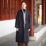 Johnature Naiste hiina stiilis talvine &uuml;hev&auml;rviline n&ouml;&ouml;ptaskud mantlid, pikkade varrukatega riided, soojad pikad mantlid One Size must