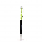 Pierres et Min&eacute;raux. Stylo min&eacute;raux P&eacute;ridot brut Pakistan. Couleur noir.