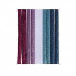 10 b&acirc;tonnets de colle &agrave; paillettes pour pistolet &agrave; colle 10 x 0,7 cm - Bleu-violet