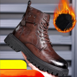 Uued Kvaliteetsed Disainer Vintage Mikrofiiber Nahast Meeste Lumesaapad &Auml;ri Nahast Meeste Saapad Paeltega V&auml;lisjalatsid Mootorrattasaapad 44 must