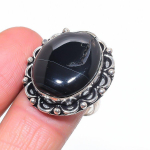 Banded Agate Handmade 925 Sterling Silver Jewelry Ring Size 8.5 w6u08