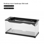 1 KOMPLEKT Betta Kala Akvaarium Akvaarium Kala Akvaariumi Komplekt L&auml;bipaistva Kaane LED Valgusega &Ouml;koloogilise Ts&uuml;kli S&uuml;steem K&uuml;tmine Lauaarvuti Akvaarium M