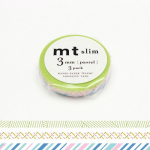 Masking Tape MT 3 mm SLIM Set de 3 pastel - Masking Tape (MT) Multicolore - Assort.