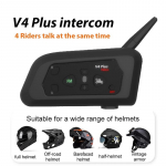 V4 Plus Mootorratta Bluetooth Intercom S&uuml;steem 1500m Levialaga, 4 S&otilde;itja &Uuml;hendusega, M&uuml;rasummutusega ja FM-raadioga Kiivrisiseseks Suhtluseks 1set