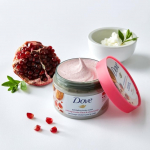 Choose 1 of 4 Dove body scrubs Pomegranate & Shea BUTTER