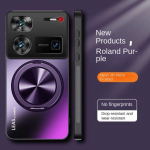 ZTE Nubia Z60 Ultra &uuml;mbris, k&otilde;va matt koos r&otilde;ngastatava magnetilise kaitsega tagakaane &uuml;mbris Nubia z60 Ultra t&auml;ieliku kaanega For Nubia Z60 Ultra lilla