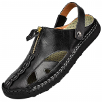 Suvised meeste sandaalid Ehtsast nahast Meeste vabaajajalatsid Meeste Meeste Nahast Sandaalid Meestele Rannajalatsid Rooma meeste kingad 38