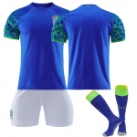 22/23 Brazil Away Jerseys laste jalgpalli treeningkost&uuml;&uuml;mi komplekt 22