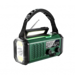 AM/FM Raadio taskulambi, SOS-alarmi, kompassiga. Kompaktne, veekindel, p&auml;ikesetoitel, k&auml;siv&auml;ndaga, h&auml;daolukorra ilmaradio. EU roheline