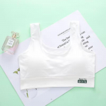 Teismeliste t&uuml;drukute aluspesu Pehme polsterdatud puuvillane rinnahoidja Noored t&uuml;drukud teismelistele 8-18a one size valge