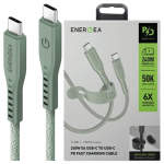 Energea Kabel Flow Usb-C - Usb-C1.5M Zielony/Geen 240W 5A Pd Fast Charge