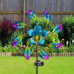 P&auml;ikeselinnu Tuuleveski Valgus Metallkunst V&auml;ljas Aed Aiaaia P&ouml;&ouml;rlev Veekindel, Sobib Pulmadeks ja V&auml;likaunistuseks, Aiaaia Kaunistus Solar Peacock Wind Light