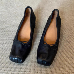 Ruudukujulise nina kortsutatud Mary Jane kingad Pehmest nahast &uuml;mmarguse kontsaga balletikingad naistele Slip-on kingad kikilipsuga Prantsuse retro pumbad 34 must