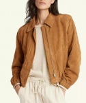 Nahkjakk Biker Casual Klassikaline Pruun Suede Lambanahk Nahk Pehme Puhas Suede S pruun