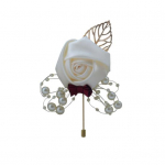 Fake Flower Faux Pearl Boutonniere pulmatseremoonia Pruudi peigmehe korsapross