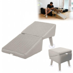 2-&uuml;hes muudetav puidust kodune astmepink/koerarampp/trepp libisemiskindlate paneelide ja iminappadega must