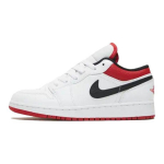 Air Jordan 1 Low GS Valge Gym Red Laste tossud Must 553560-118 35.5