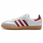 adidas Meeste Samba OG Valge Burgundiapunane Kummist Tald Unisex Tossud Pilvevalge IF3813 42⅔