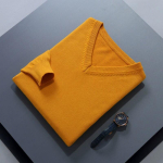 Pehme ka&scaron;miirist kampsun Meeste riided S&uuml;gis Talv Pullover &Auml;ri-vabaaja Alus V-kaelusega Kootud Villane Slim Fit Kudumid Meessoost M orange