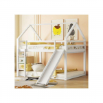 K&otilde;rgvoodi - MUVOE - 140x200 cm - Valge - Lium&auml;gi - Vahetatav redel valge