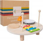 Laste trummikomplekt Beebi muusikainstrumendid M&auml;nguasjad Montessori Puidust ks&uuml;lofon Eelkooli muusikakomplekt L&ouml;&ouml;kriistad Tamburiin M&auml;nguasjad S&uuml;nnip&auml;ev