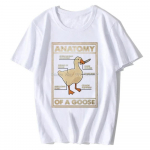 Anatomy Of A Goose Funny Duck Graphic Gaming Gamer Vintage meeste must T-s&auml;rk Harajuku Gothic Meeste Ts&auml;rk Ullzang Streetwear Top XXXXXL