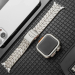 Luksuslik titaanist k&auml;ev&otilde;ru + korpus Apple Watch Ultra jaoks Rihm 44mm 45mm 46 49MM Titaanist &uuml;hendusosa IWatch Series 10 9 8 7 6 5 4 jaoks 44mm series 654se