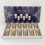 12-osaline komplekt, Kerge luksusstiilis Maroko klaasist tass, T&uuml;rgi Saudi restorani teetass, Mosaiikpaberiga kullatud veetass, kingitustass 12x130ml