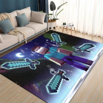 3D Minu Maailma Ehitusm&auml;ng Multikas Vaip Vaip Elutuppa Magamistuppa Kodu Diivani Kaunistus, Laste M&auml;ngimine Libisemisvastane P&otilde;randamatt 60x90cm( 23x35in )