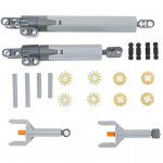 22-osaline tehniline Power Up SLXL lineaaractuator komplekt 409186192792693 H&uuml;drauliline silinder Pistoniklamber Roboti Auto Hammasratas Telje Komplekt &Uuml;hilduv LEGOga