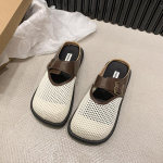 Mood S&uuml;gis Uued Baotou Sussid Naiste Mood &Uuml;mmarguse peaga v&otilde;rkkangast hingav pehme tald, libisemiskindlad lamedad kingad 35