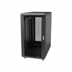 Startech 18u server rack cabinet - includes casters leveling feet noir noir Noir