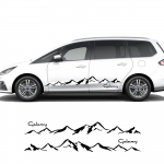 2tk autokleebised Ford Galaxy MK1 MK2 Mk3 MK4 2 3 h&auml;&auml;lestustarvikutele Auto Side Door Mountain Graphics vin&uuml;&uuml;lkile Glossy Black