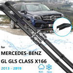 3x Mercedes-Benz GLS Class X166 2013~ jaoks eesmised tagumised klaasipuhasti harjad, aknaklaasi tuuleklaasi harjad auto Rear Wiper