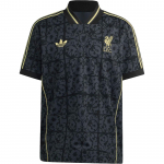Adidas Originals Tikitud triibuga l&uuml;hikeste varrukatega jalgpallis&auml;rk Meeste s&auml;rk Must JW5462 S