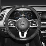 6D S&uuml;sinikkiust Nahast Roolikate Mercedes Benz AMG E200 W210 W203 W124 W204 W211 W123 W205 W212 W203 C200 E350 jaoks Black-TypeO