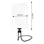 K&auml;ed-vabad 3x Suur Suurendusklaas Leht Kogu Lehe Klaas Lugemisabi L&auml;&auml;ts Suurendav Fresneli Klaasl&auml;&auml;ts Raamatu Lehe Suurendus must