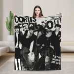 CORTIS Kpop flanelltekk soe pehme voodipesu visked magamistoa lennukireisi mustriga voodikate diivanvoodi kate 40x50in