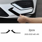 For VOLVO S60 black medium mesh decorated front fog lights blackened decorative car sticker car accessories s60 2020-2025