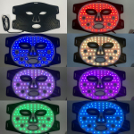 Silikoonist LED ilumask: 7-v&auml;rviline fototeraapia naha noorendamine EMS-i ja kuumutamisega koduseks kasutamiseks LED Seven-Color Heating Mask must