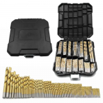 99-osaline titaanist puuriterade komplekt, kiirelt liikuvad terasest puurid terasplaadile, puidule, plastile, metallile, vasesulamist puidut&ouml;&ouml;tlemisavajale