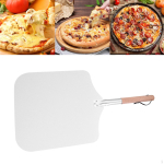 Aluminum Metal Pizza Peel Paddle Homemade Oven Accessories 14 inch for Kitchen Cheese Length 69.2cm beige