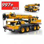 997 tk City Tehniline Mehaaniline Kraana Mudel Ehitusklots MOC Veoauto Auto Kokkupanek Telliskivi Insenerim&auml;nguasjad Lastele DIY STEM Kingitus NO BOX