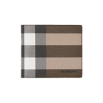 Burberry Ruuduline Kahekordne Rahakott Mitme Kaardipesa ja Meeste Rahakottidega Tumep&auml;hklipruun Mitmev&auml;rviline Ruuduline 80366661 Basic Set (Bag+Dust Bag)
