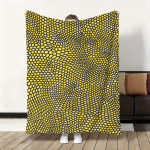 Y-Yayoi Kusama Kunstlill Tekk Pehme Flanellitekk Soe P&otilde;lve Nahas&otilde;bralik Tekk Diivanile Kontorisse Voodisse Reisimiseks Talvine &Uuml;ks Suurus 130x150cm