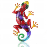 3D sisaliku metallist seinakaunistus Dekoratiivne sisaliku rippuv skulptuur Kaunistused Koduuks sein Geeko seinakaunistus Metallist Geeko Seinad Kunst punane