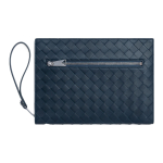 Bottega Veneta Intrecciato H&otilde;bedane Viimistlus Eemaldatav Rihm Portfell Dokumendikott Nahast Sidur V&auml;ikesed Meeste Kotid Tume-Sinine 693675V0E513121 Regular Edition,Basic Set (Bag+Dust Bag)