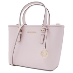 Michael Kors Mk Jet Set &Uuml;hev&auml;rviline Logoga Minimalistlik T&otilde;mblukuga K&auml;ekott Naiste T&otilde;mblukuga K&auml;ekotid Helelilla 35T9GTVT0L-POWDER-BLUSH Basic Set (Bag+Dust Bag)