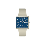 Swatch Kollektsioon Kvartsmehhanismiga Veekindel 20M Kell 33,25 mm Sinine sihvertahvliga Taimekeraamiline korpus Bio-p&otilde;hine rihm Unisex kellad SO34T700 Ecru